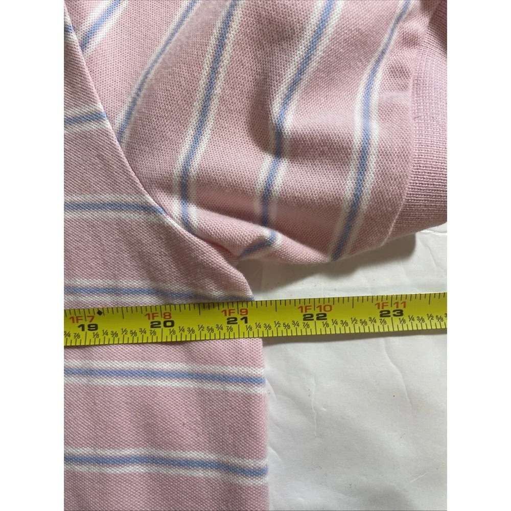 Polo Golf Ralph Lauren Pro Fit‎ Men's Medium Pink Striped Polo Shirt Ko Olina HI